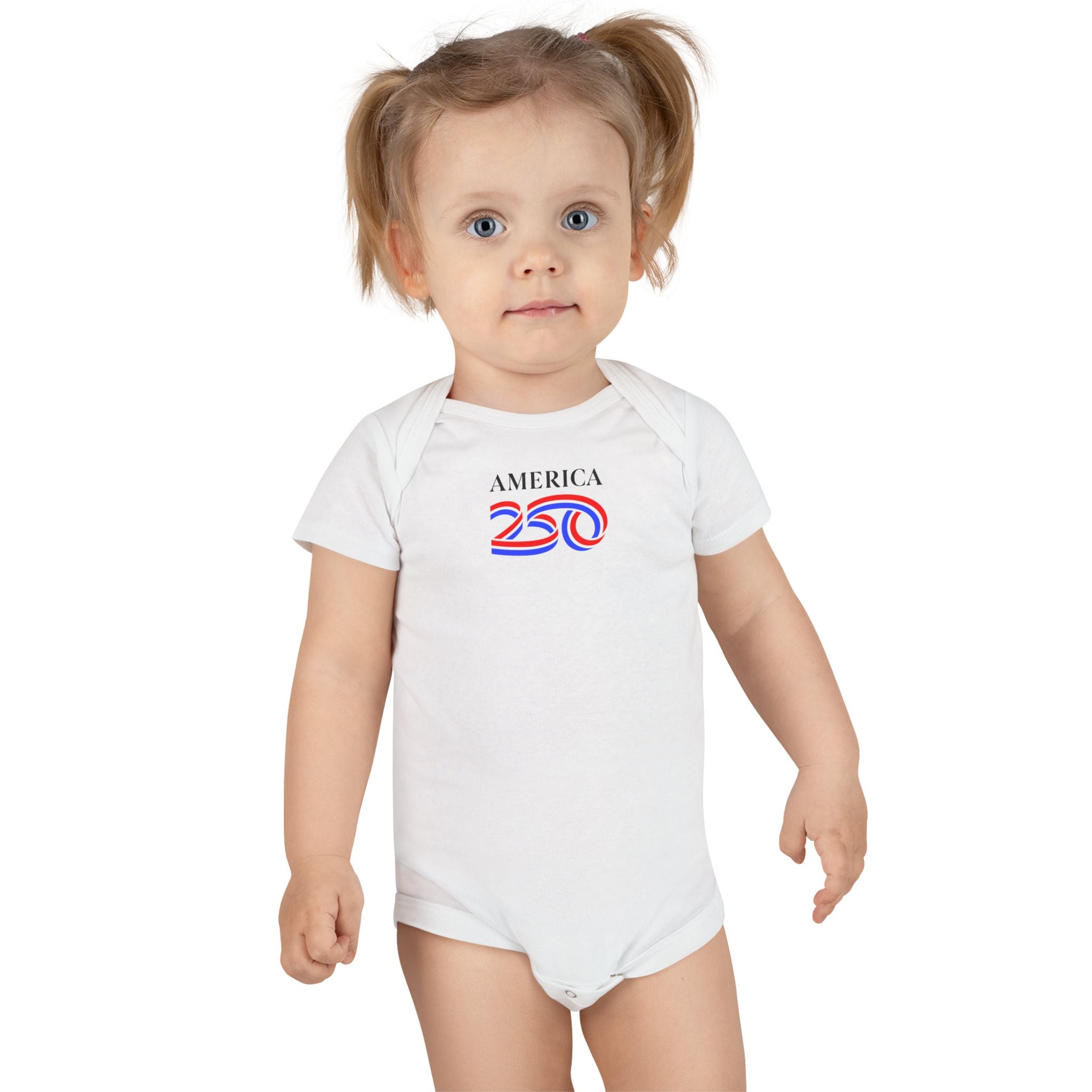 Baby Onesie - "America 250" Patriotic Organic Cotton Infant Bodysuit