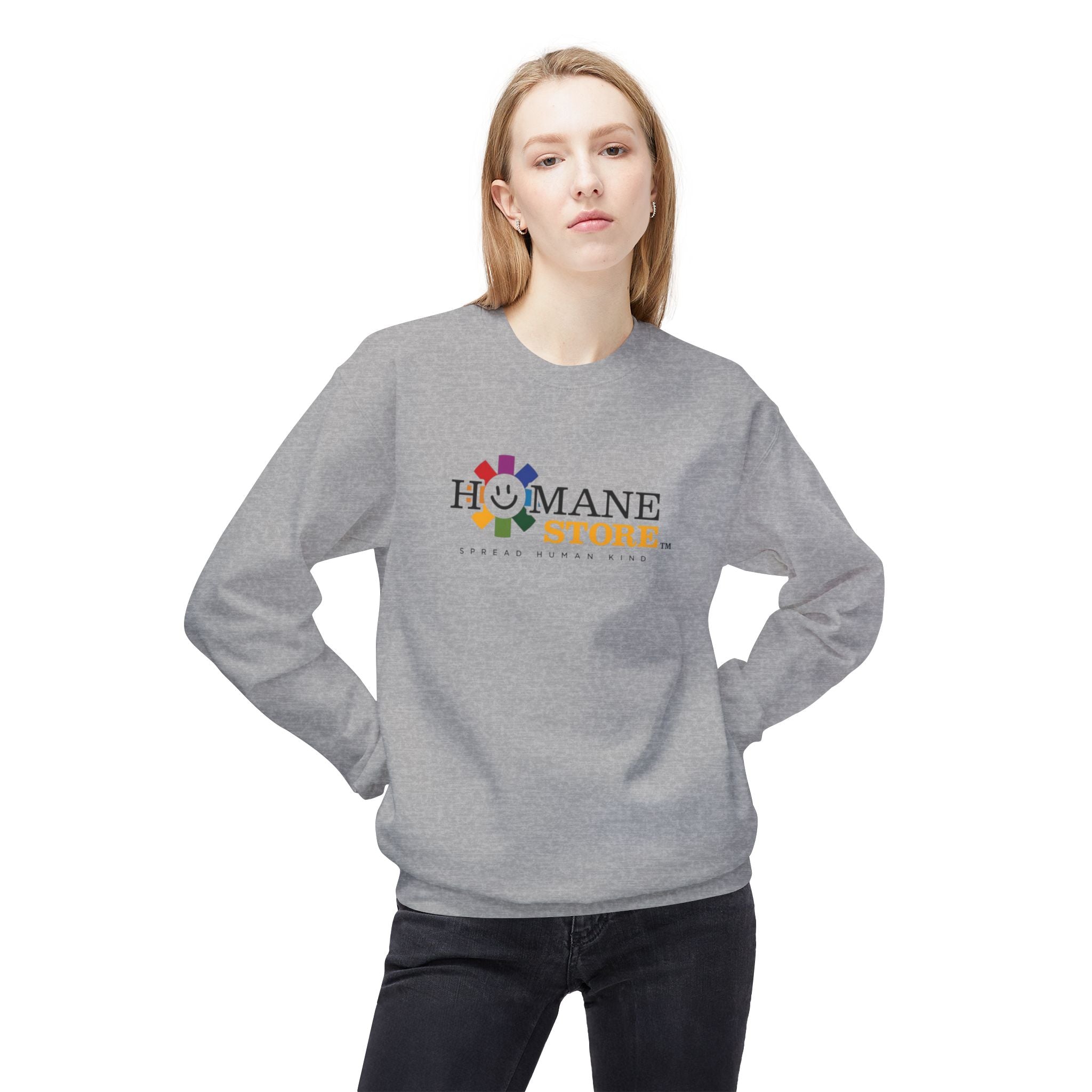 Humane Store Logo Sweatshirt — Crewneck Charity Support Pullover