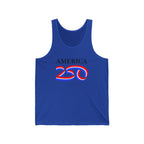 America 250 Patriotic Tank Top — Red White Blue Anniversary Celebration
