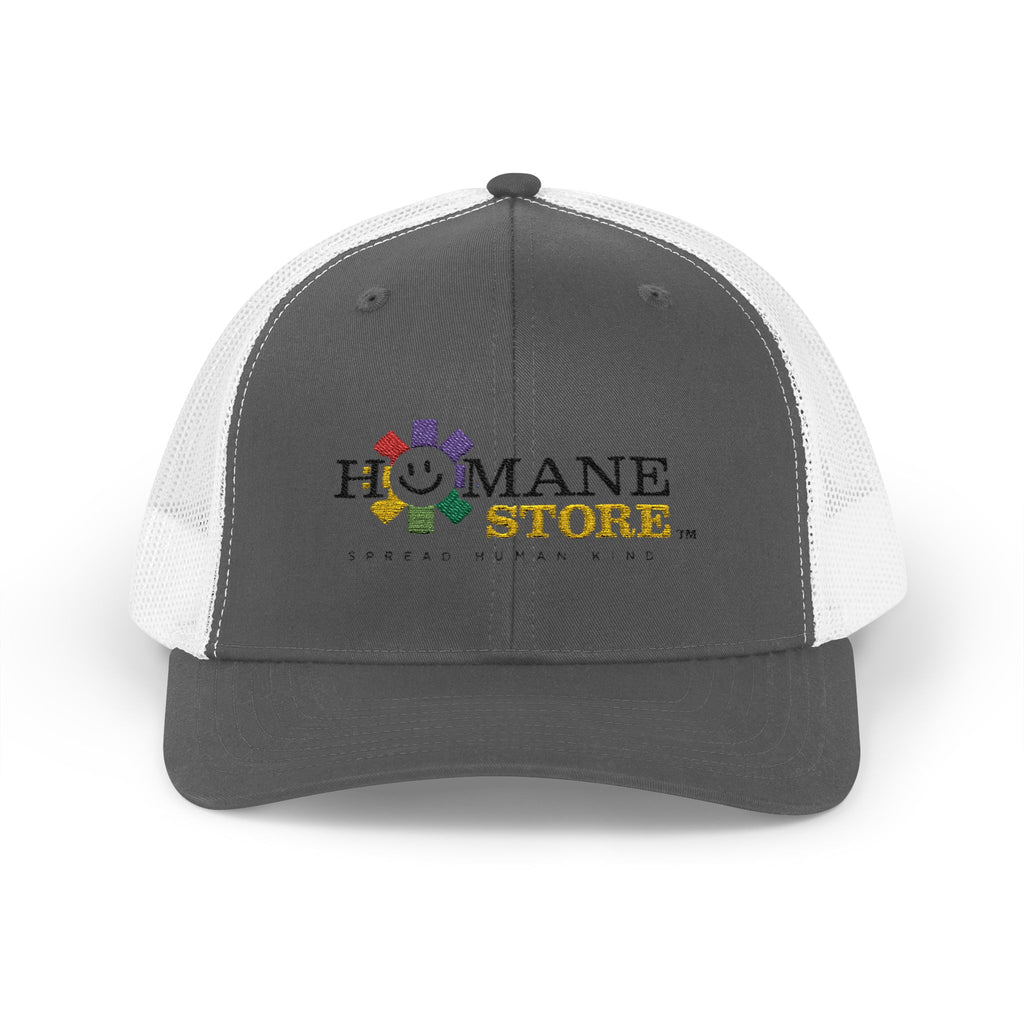 Humane Store Floral Smile Logo Snapback Trucker Cap
