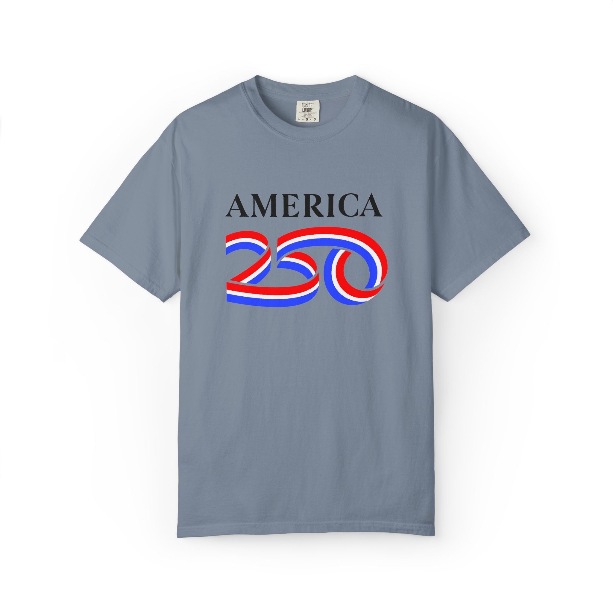 America 250 Celebration T-Shirt — Red, White & Blue Bicentennial Graphic Tee