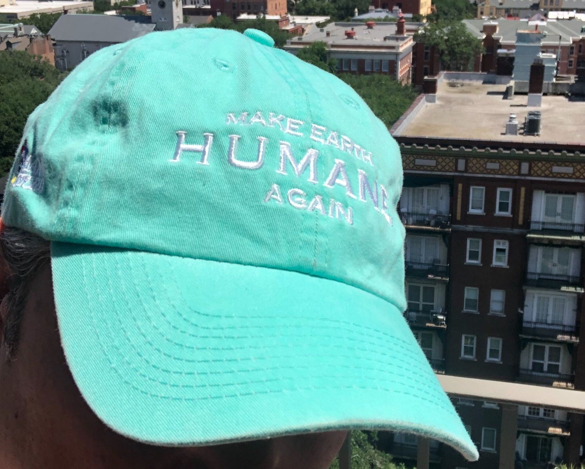 Make Earth Humane Again - Turquoise Transferring